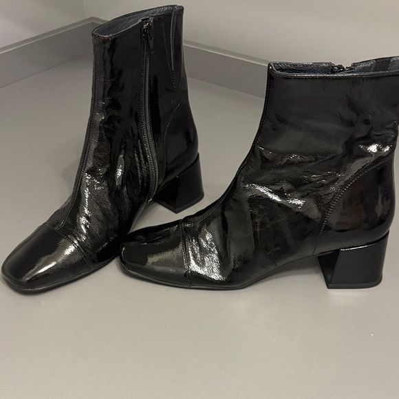 Jonak Shoes - Jonak Brand Black Patent Ankle Boots